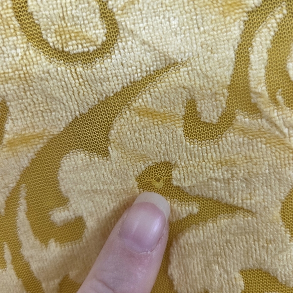 Vintage Anthony Mark Hankins Terry Yellow Gold V Neck Womens Top Size 1X Vibrant - Picture 11 of 11